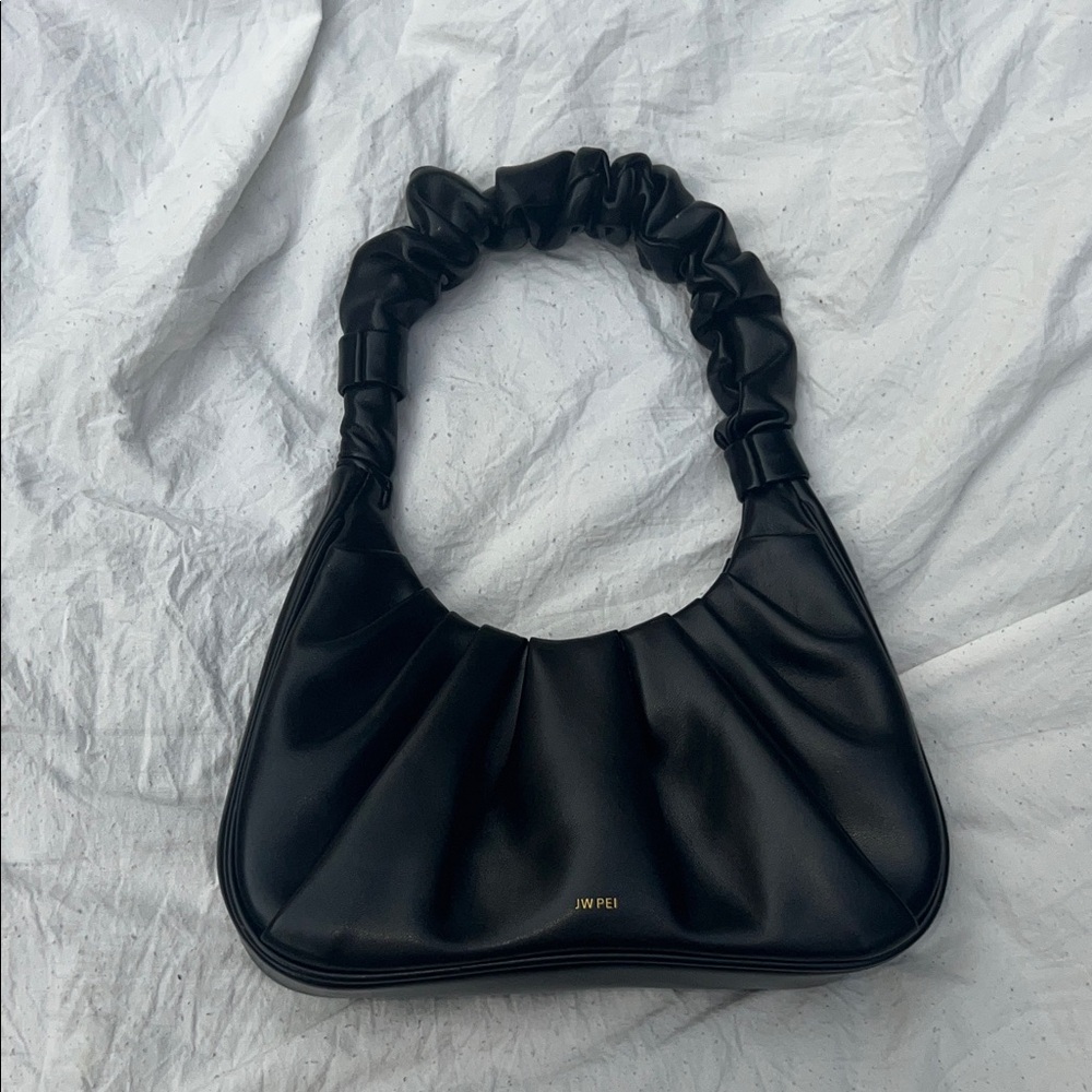 JW PEI Gabbi Ruched Hobo Handbag - Black - Picture 2 of 8